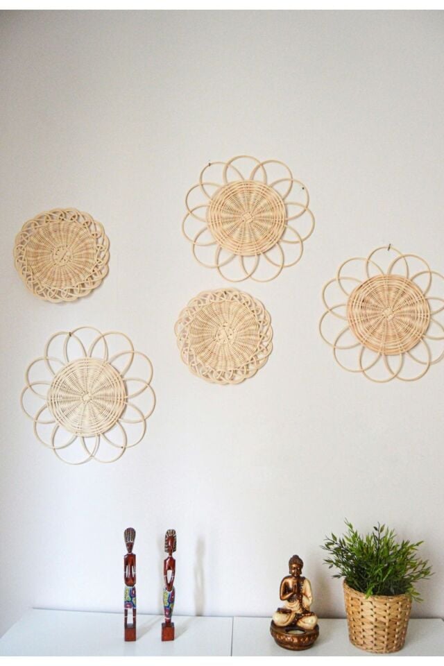 Rattan duvar dekoru