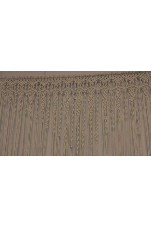 En Ucuz Makrome'den Makrome Tül & Perde EKRU - 200 x 200