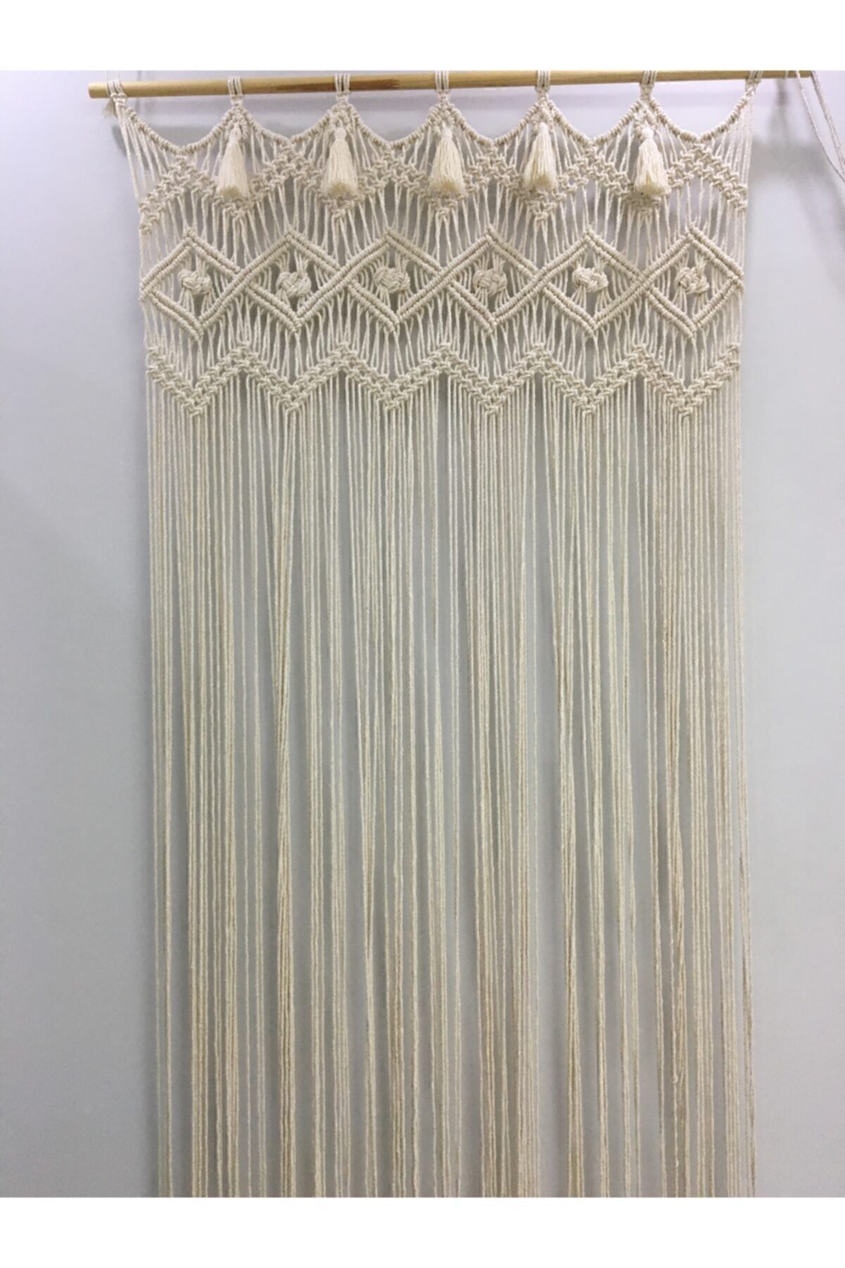 Makrome Perde&tül Kapı Perdesi EKRU - 80 x 200