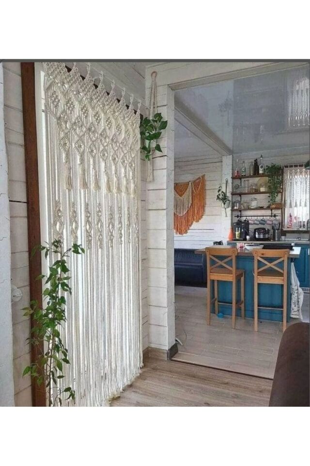Makrome kapı perdesi