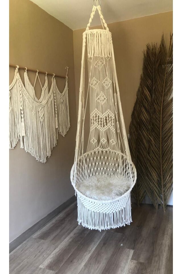 Makrome yatak başlığı