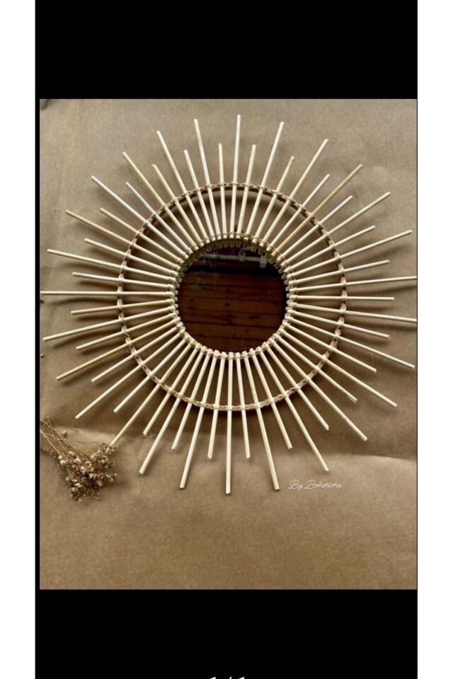 Bambu Rattan Ayna