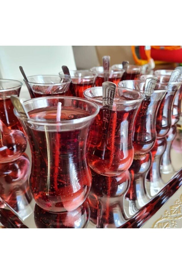 Çay Bardağı Şeklinde Jel Mum