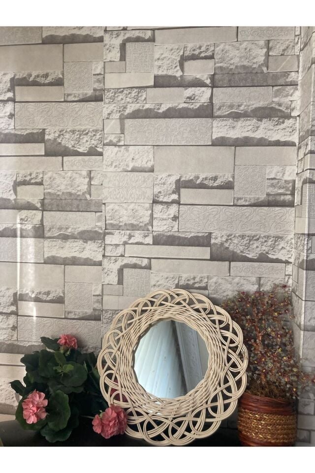 Rattan Bambu Hasır Ayna 44 Cm