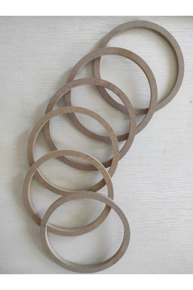 Ahşap Kasnak Tahta Kasnak Çap 11 Cm Makrome Mandala Düş Kapanı Halkası Modeli 10 Adet