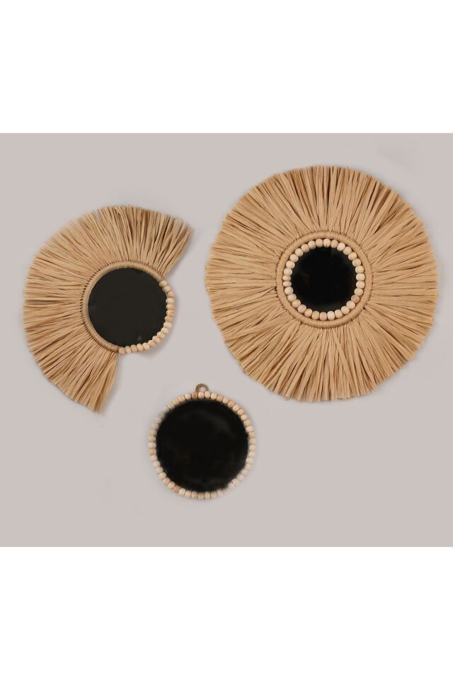 Rafya 3'lü Ayna Set