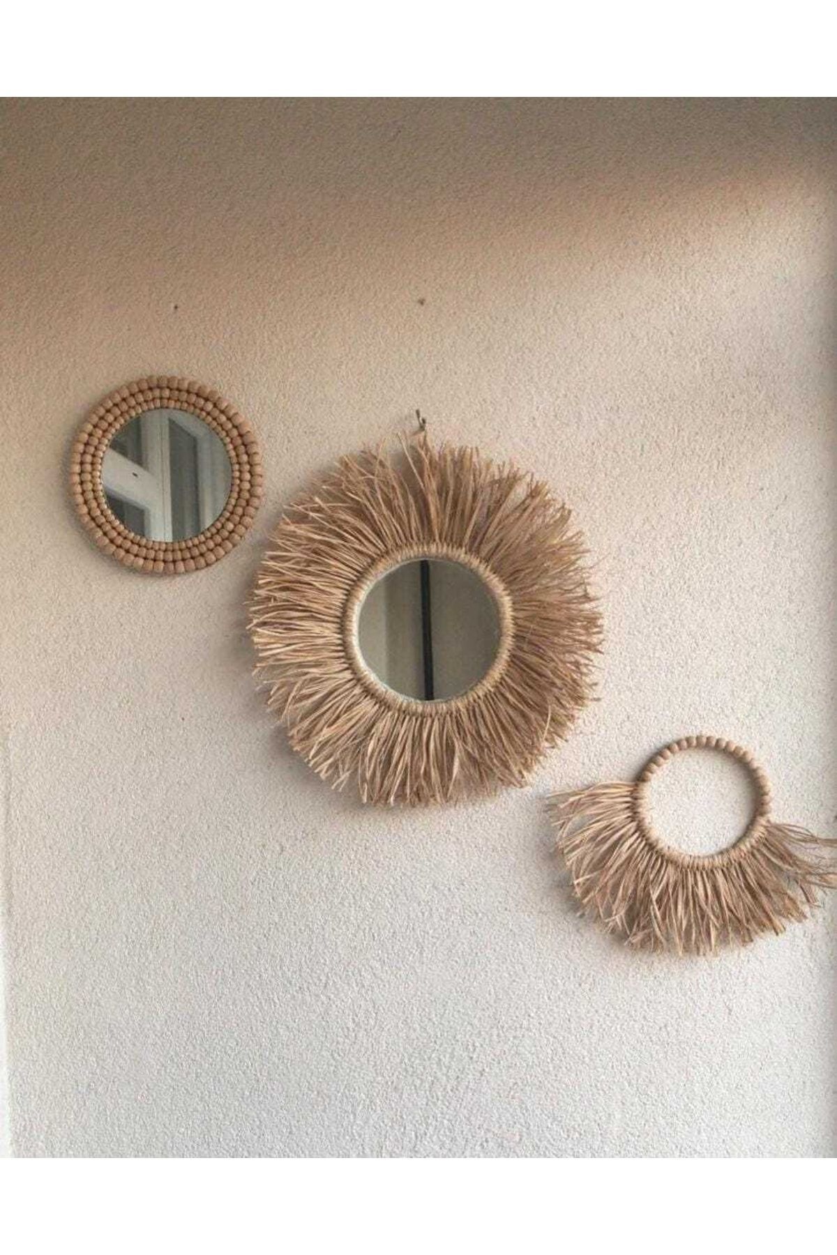 Rafya Duvar Susu Set Aynalı