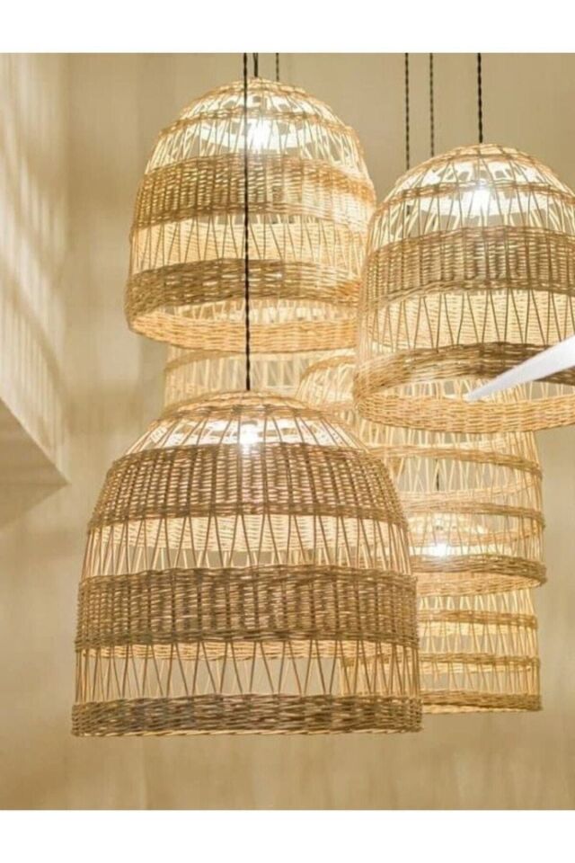 Rattan, Bambu, Hasır Avize, Bohem Avize