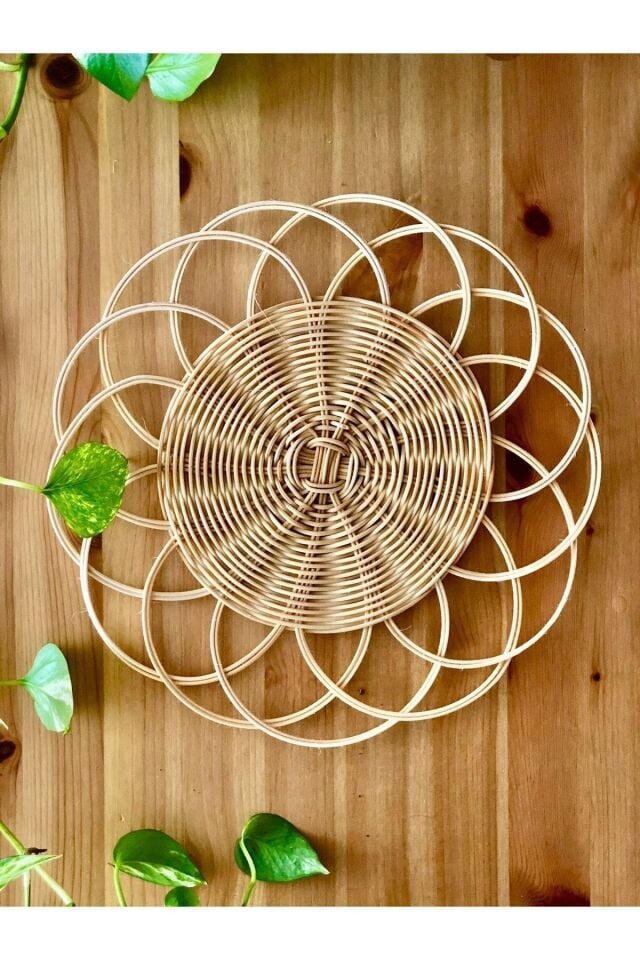 Rattan Bambu Hasır Supla Ve Duvar Sepeti, Bambu Duvar Dekoru