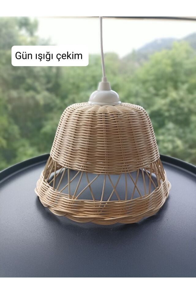 Rattan Avize Hasır Bambu Örgü