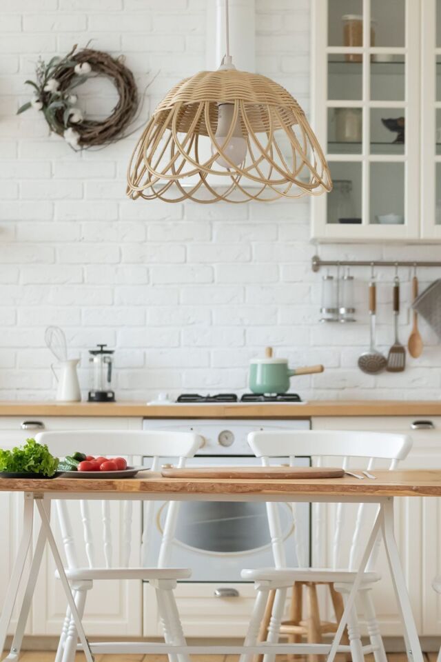 Bambu, Rattan, Hasır Sarkıt Avize 35 Cm