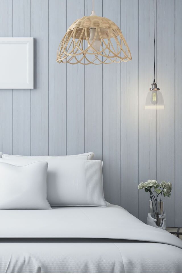 Bambu, Rattan, Hasır Sarkıt Avize 35 Cm