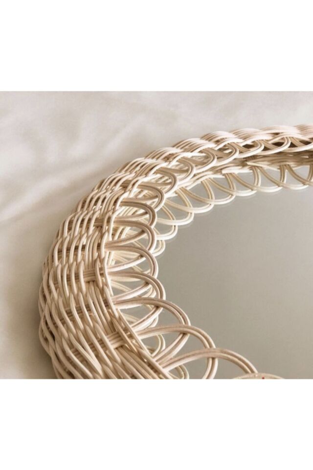 Rattan Ayna Hasır Dekoratif Ayna 30 Cm