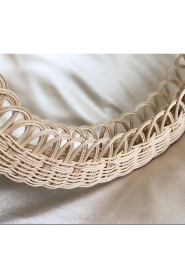 Rattan Ayna Hasır Dekoratif Ayna 30 Cm