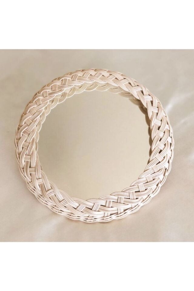 Rattan Örgü Ayna 30 Cm