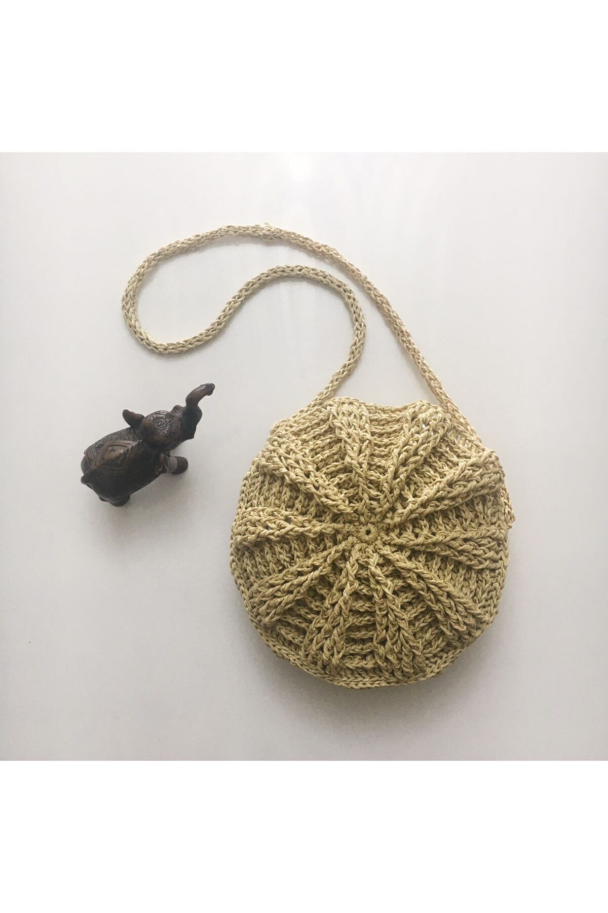 Hasır Çanta Clutch Çanta Rafya Örgü
