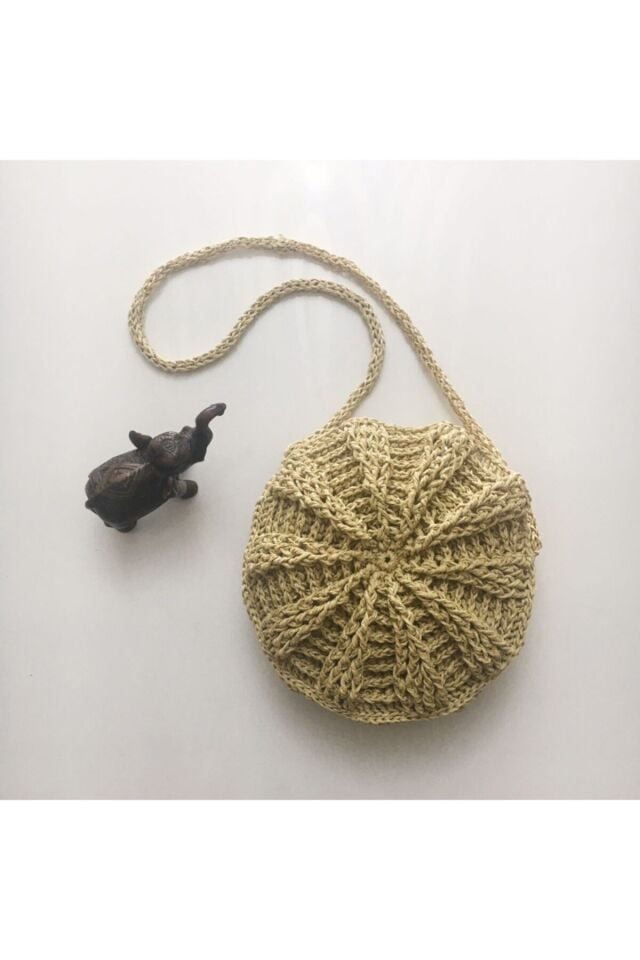 Hasır Çanta Clutch Çanta Rafya Örgü