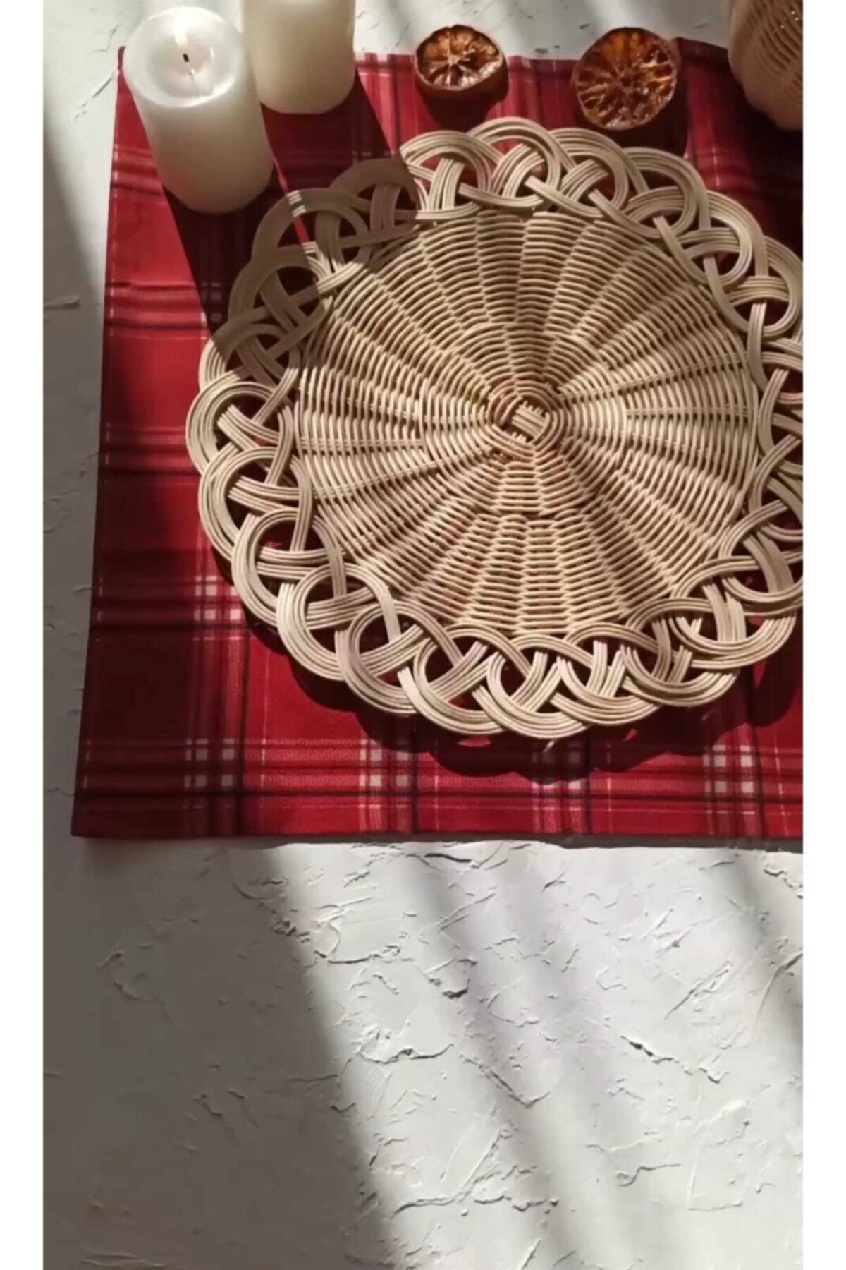 El Yapımı Rattan Supla 32 cm