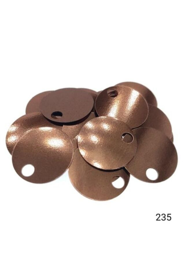 Plastik Pul Kod 10c 20 Mm Çanta Pulu Renk 235 Metalik Kahve 100 Gram
