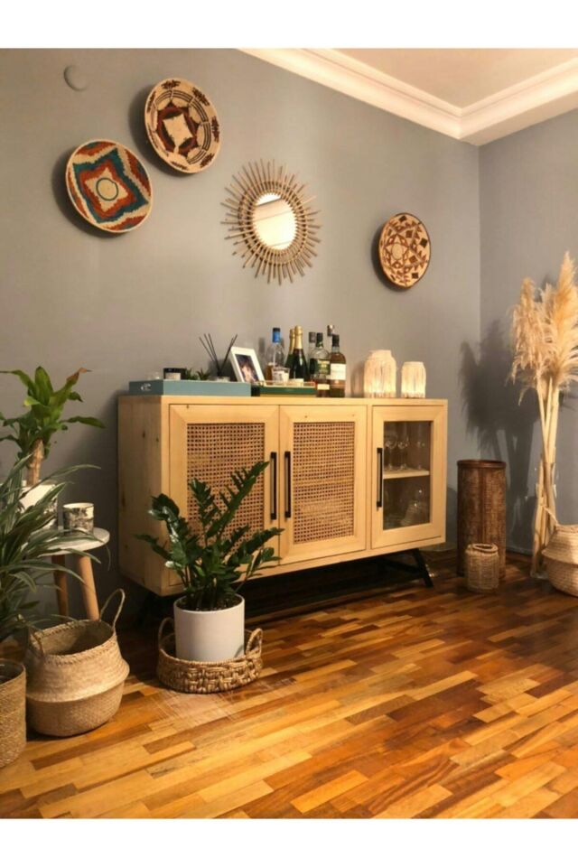 Bambu Ayna Dekoratif Handmade Ayna