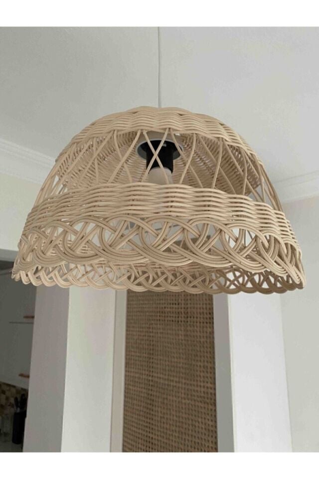 Salon Mutfak Özel Tasarım Rattan Avize (duy Dahil)