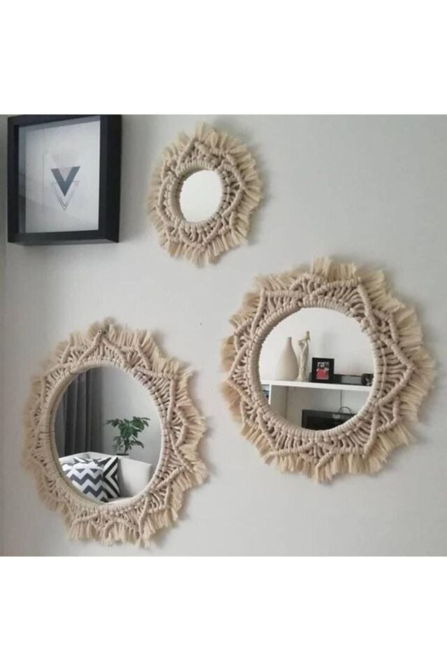 Makrome Ayna 3 'lü Set