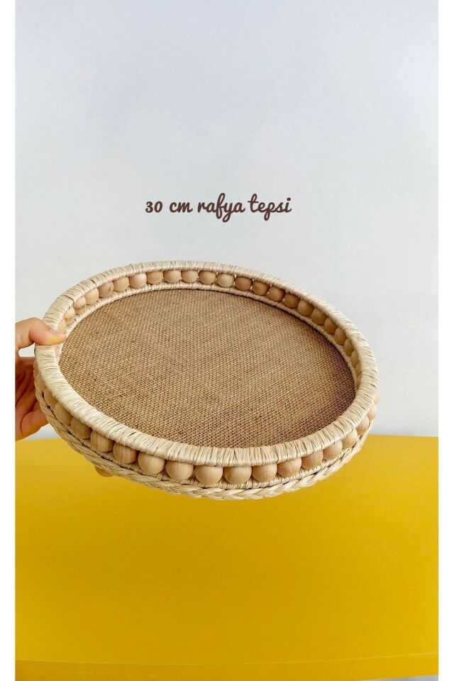 Hasır El Yapımı Tepsi-sepet 20 Cm
