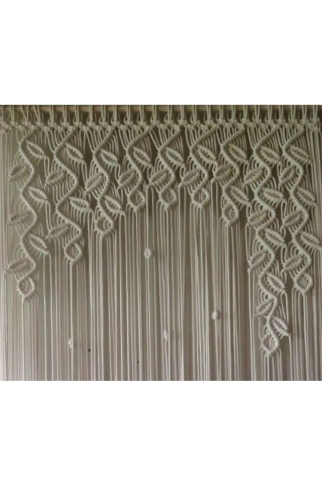 Makrome perde Ekru - 100 x 20
