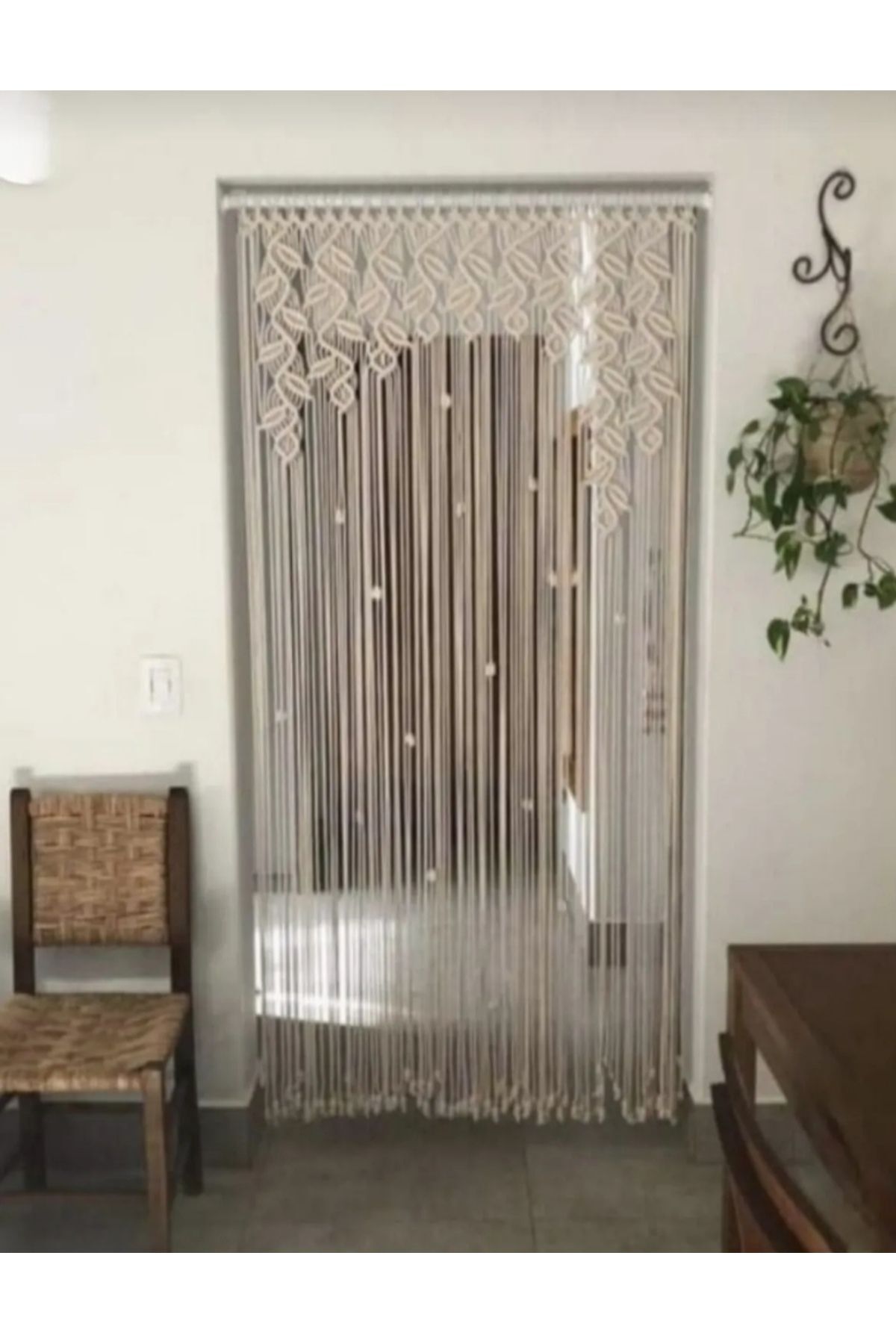 Makrome perde Ekru - 100 x 20