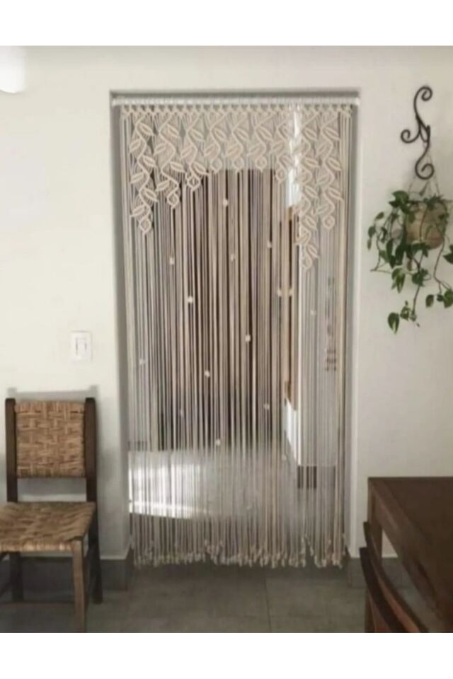 Makrome perde Ekru - 100 x 20