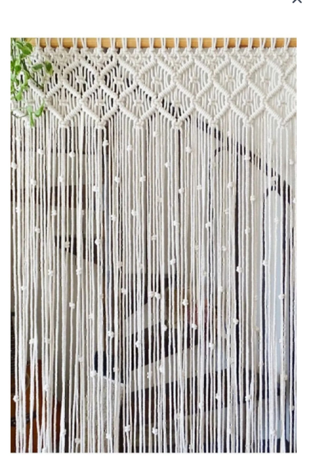 Cesse Home Makrome Perde Ekru - 60 cm