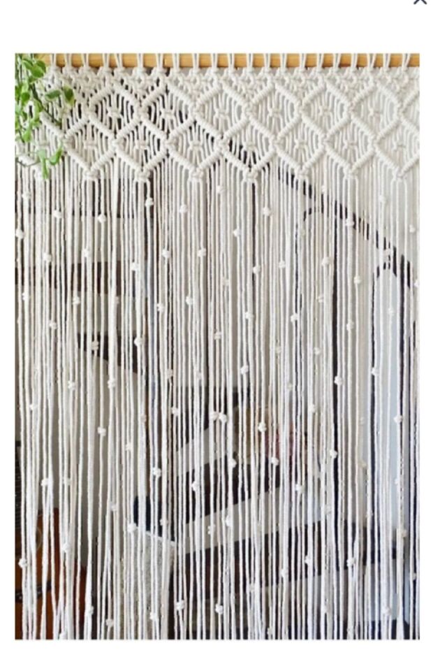 Cesse Home Makrome Perde Ekru - 90 cm