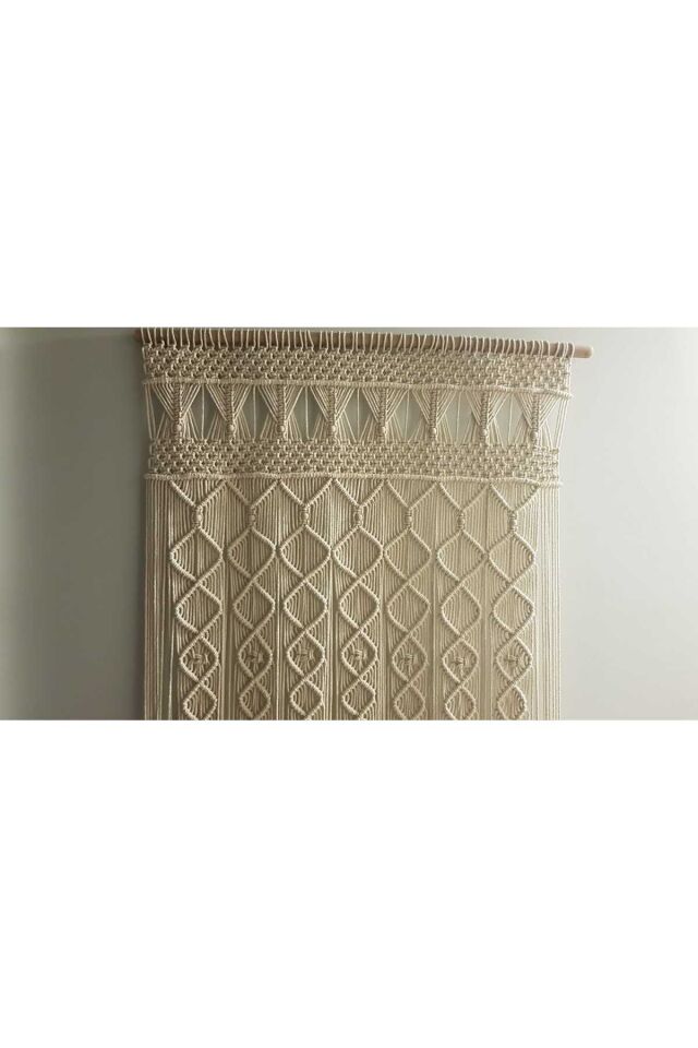 Cesse Home Makrome Perde Kapı Susu Ekru - 100 x 200