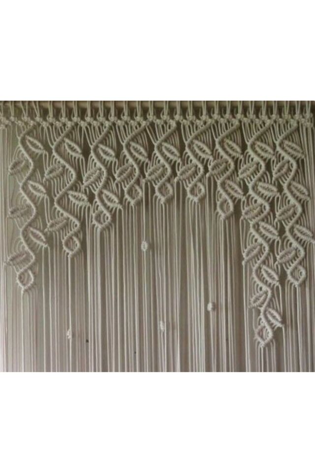 Makrome Perde Kapı Susu Ekru - 80 cm
