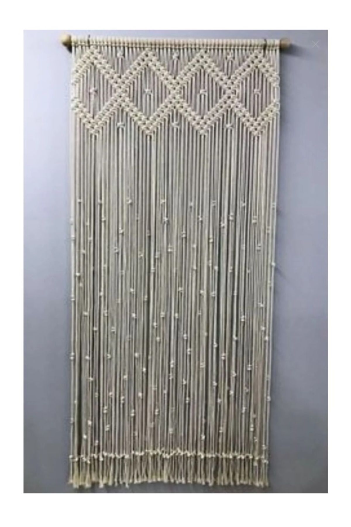 makrome perde kapı duvar süsü Ekru - 100 x 200