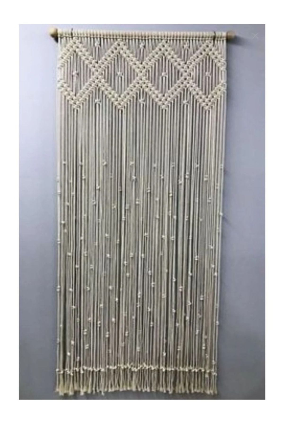 makrome perde kapı duvar süsü Ekru - 70 x 200