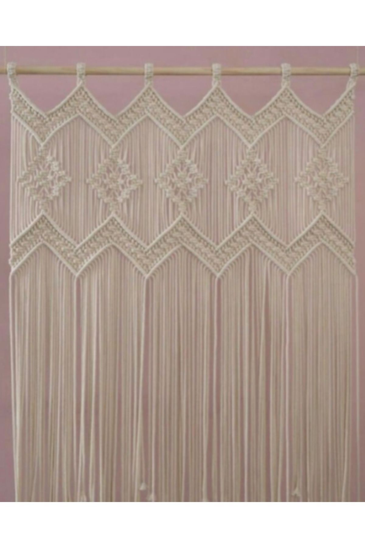 makrome perde kapı susu Ekru - 100 x 200