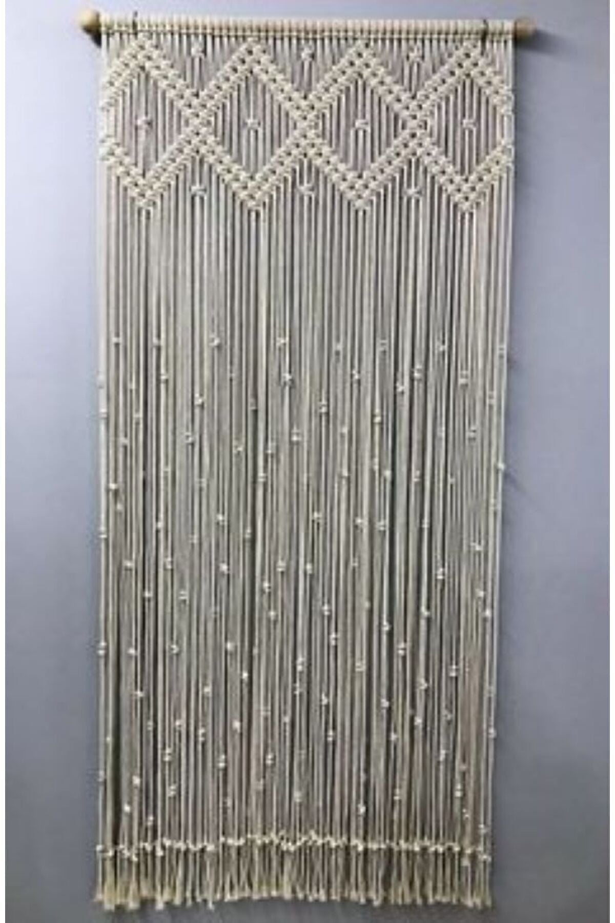 Makrome Perde Kapı Duvar Susu ekru - 100 x 200