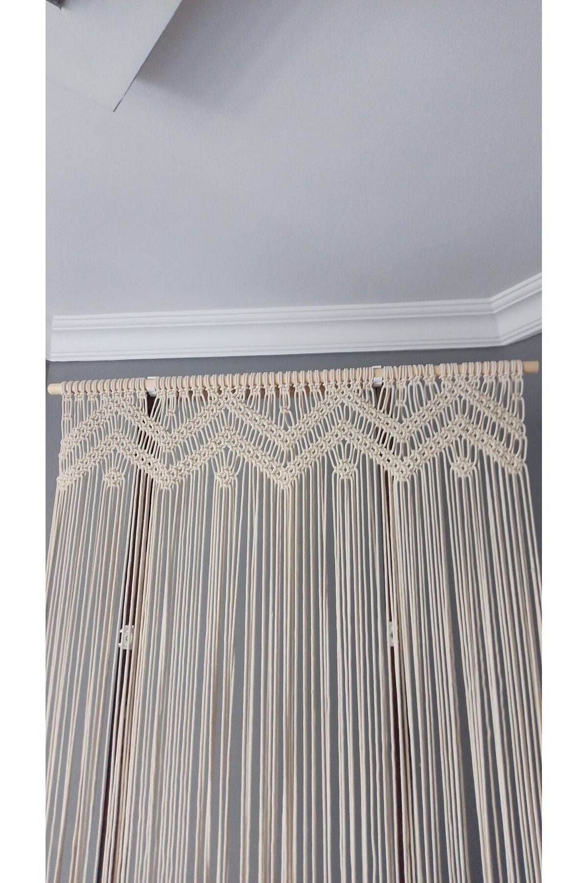 Makrome perde Ekru - 200 x 280