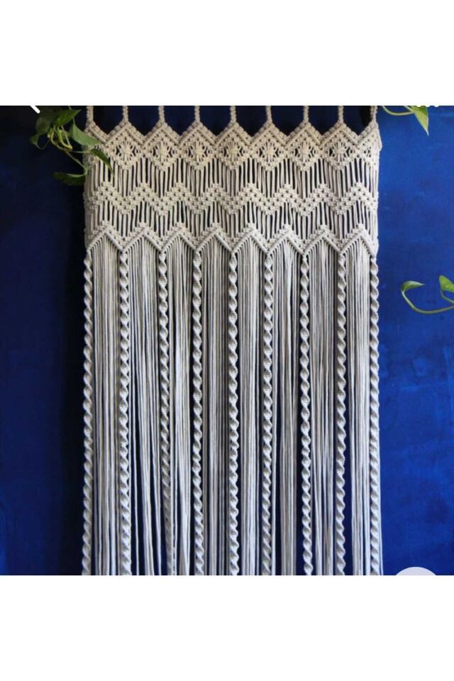 Makrome Perde ekru - 90 x 190