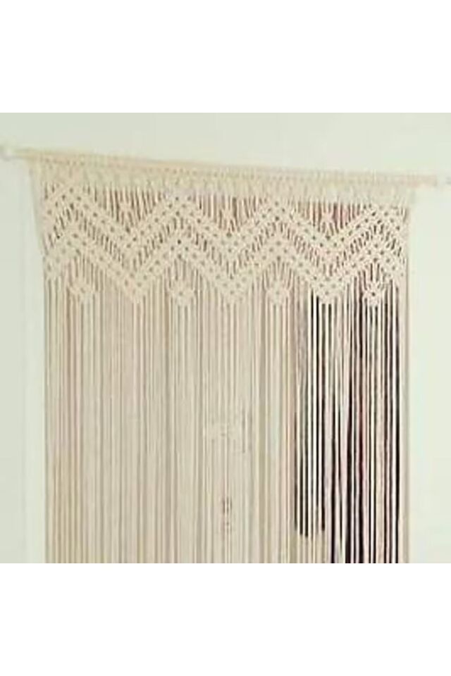Makrome perde Ekru - 90 x 200