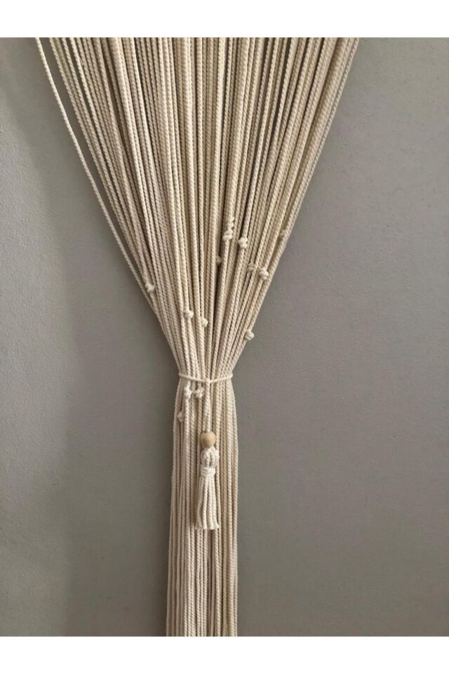 makrome bohem perde ekru - 100 x 200